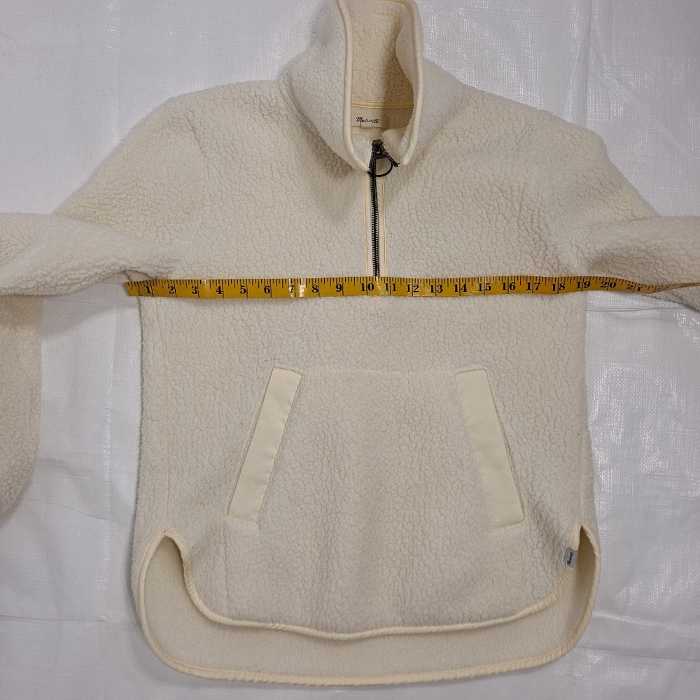 Madewell Cream Polartec Fleece Half Zip Pullover - Picture 9 of 9
